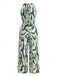 Green 1950s Floral Halter Vintage Jumpsuit 2