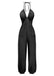 70er Jumpsuit mit V-Ausschnitt und Neckholder