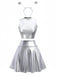 70er 2PCS Metallic Top & Rock Set mit Antennen-Haarreif