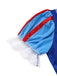 Blaues & Gelbes 60er Prinzessinnen-Cosplay-Kleid mit Puffärmeln