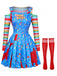 60er Halloween Kleid mit Streifen
