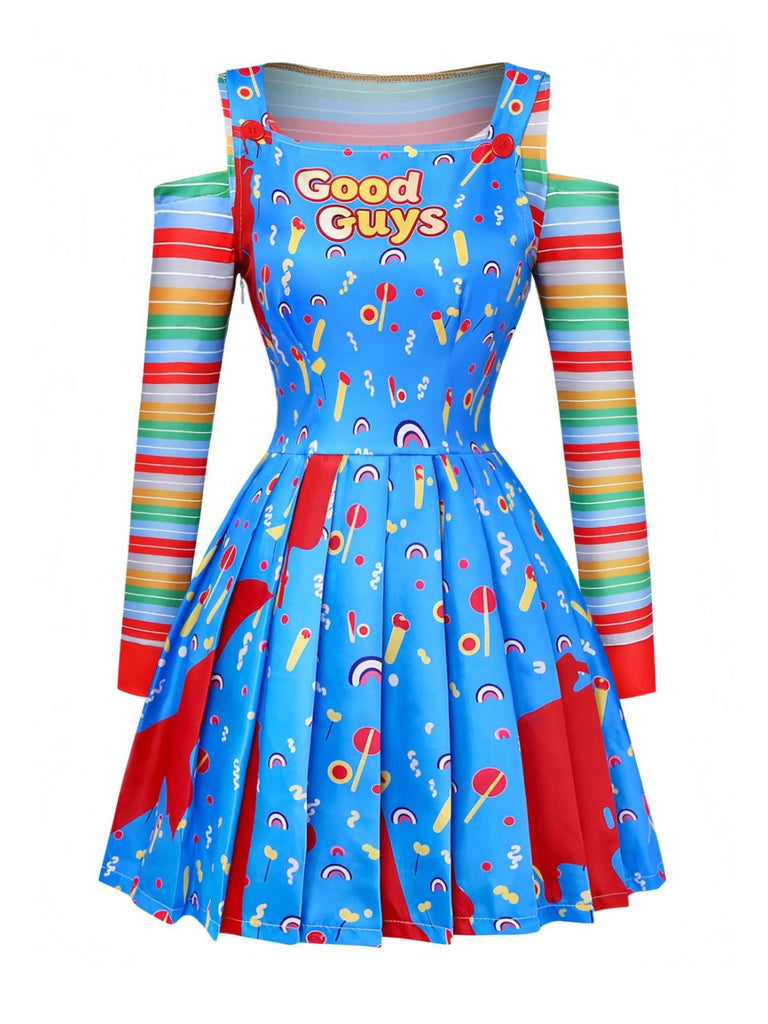 60er Halloween Kleid mit Streifen