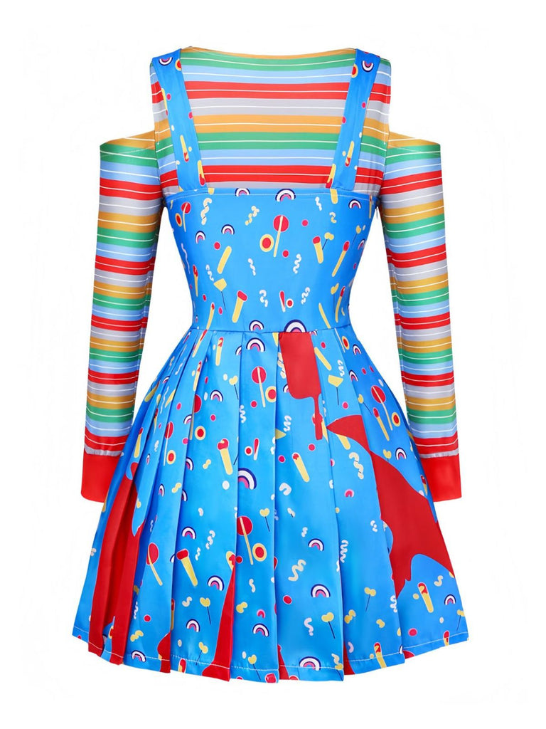 60er Halloween Kleid mit Streifen
