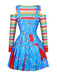 60er Halloween Kleid mit Streifen
