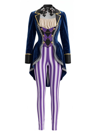80er Halloween Jumpsuit mit Streifen