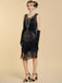 20er Shiftkleid mit Pailletten und Fransen