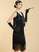 20er Shiftkleid mit Pailletten und Fransen