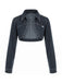 Blaue 50er Jeans-Jacke mit Reverskragen