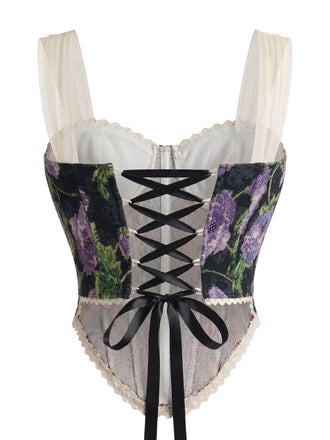 60er Reizwäsche mit Blumen und Spitze