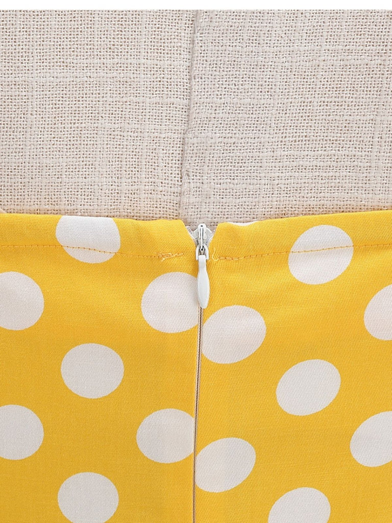 50er Swingkleid mit Spaghettiträger und Polka-Dots