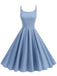 50er Swingkleid mit Spaghettiträger und Polka-Dots