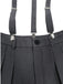 Grauer 60er Jumpsuit mit Hohe Taille und Plissee