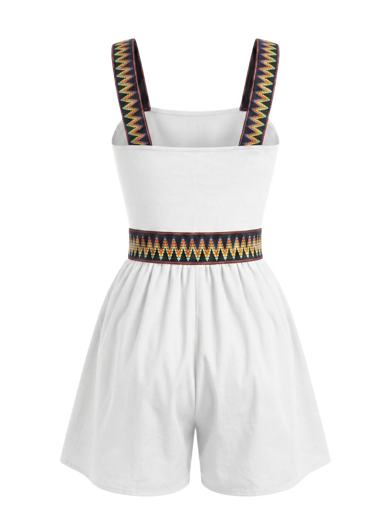 70er Romper mit Print und Ethno