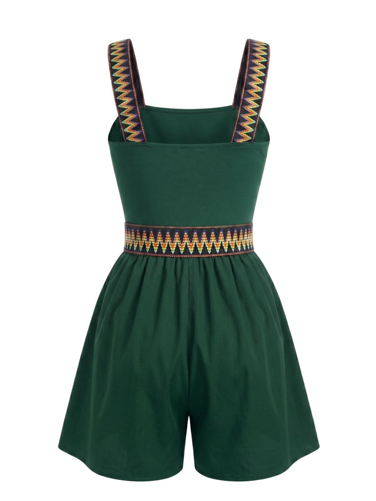 70er Romper mit Print und Ethno