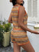 60er Strick-Top & Shorts mit Chevron und Tank
