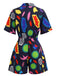 50er Stranger-Things-inspirierter Romper mit geometrischem Print