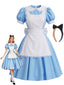 50er Wonderland Kostüm-Set mit Kleid und Schürze