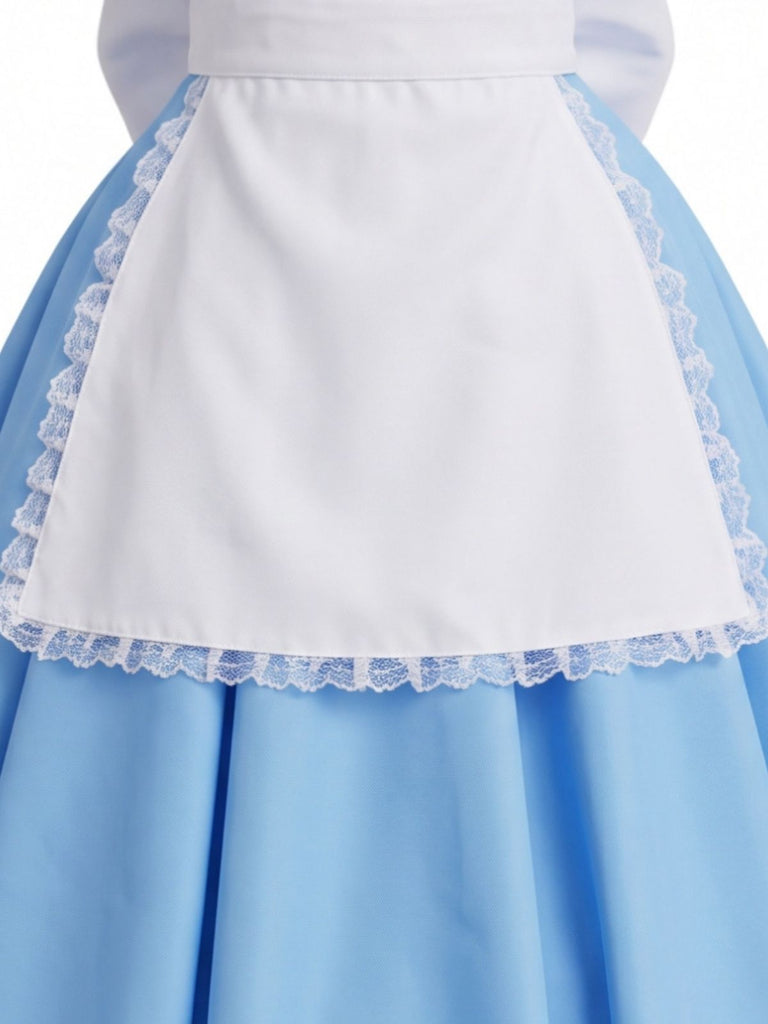 50er Wonderland Kostüm-Set mit Kleid und Schürze
