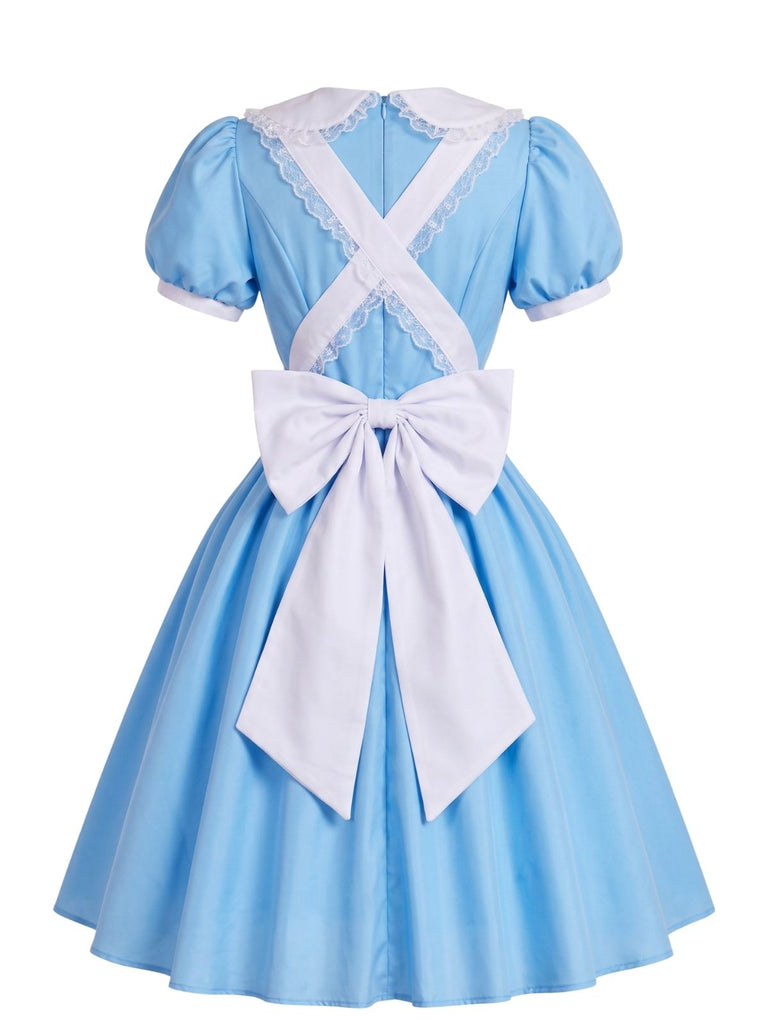 50er Wonderland Kostüm-Set mit Kleid und Schürze