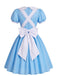 50er Wonderland Kostüm-Set mit Kleid und Schürze