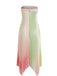 50er Plissee-Maxikleid mit Ombre und Zipfelsaum