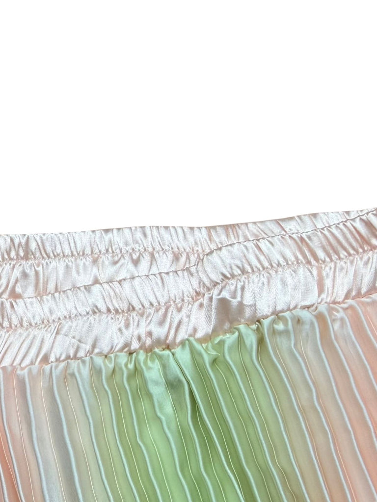 50er Plissee-Maxikleid mit Ombre und Zipfelsaum