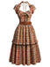 70er Kleid mit Neckholder und Karo