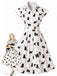 50er Shirtkleid mit Polka-Dots und Gürtel