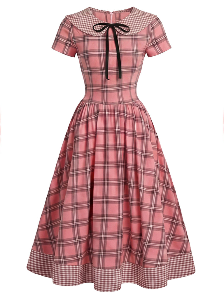 40er Kleid mit Peter-Pan-Kragen und Schleife