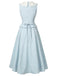 Hellblaues 40er Kleid mit Peter-Pan-Kragen