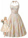 50er Swingkleid mit Neckholder und Kirschen
