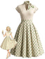 [Vorverkauf] 50er Swingkleid mit Polka-Dots und Halstuch