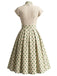 50er Swingkleid mit Polka-Dots und Schal