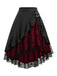 Schwarzer 70er Gothic Rock mit Spitze und Asymmetrisch