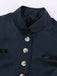 Marineblaue 50er Jacke mit Knopfleiste