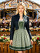Marineblaue 50er Jacke mit Knopfleiste