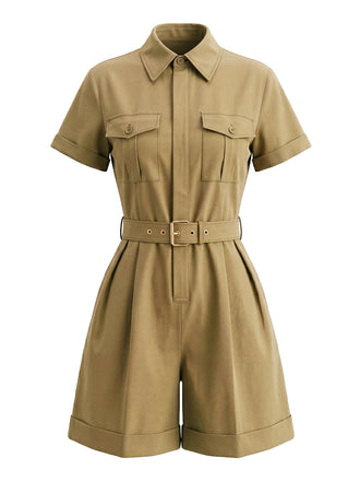50er Romper mit Reverskragen und Tasche