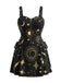 Plus Size 1980s Floral Square Neck Vintage Dress