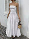 50er Trägerloses Smockkleid mit Polka-Dots