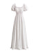 30er Maxikleid mit Puffärmel und Empire-Taille