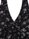 Black 1940s Floral Halter Vintage Dress 4