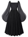 1940s Square Neck Vintage Classic Dress 2
