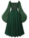 1940s Square Neck Vintage Classic Dress 5
