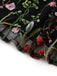 Schwarzes 30er Netz-Langes Kleid mit V-Ausschnitt und Blumen