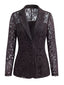 50er Blazerjacke aus floraler Spitze mit Knopfleiste