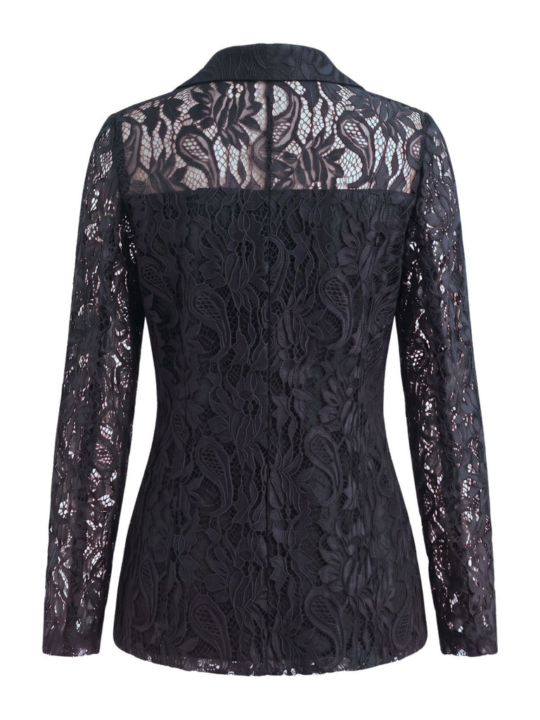 50er Jacke mit Blumen und Knopfleiste