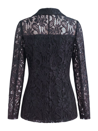 50er Jacke mit Blumen und Knopfleiste