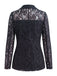 50er Jacke mit Blumen und Knopfleiste