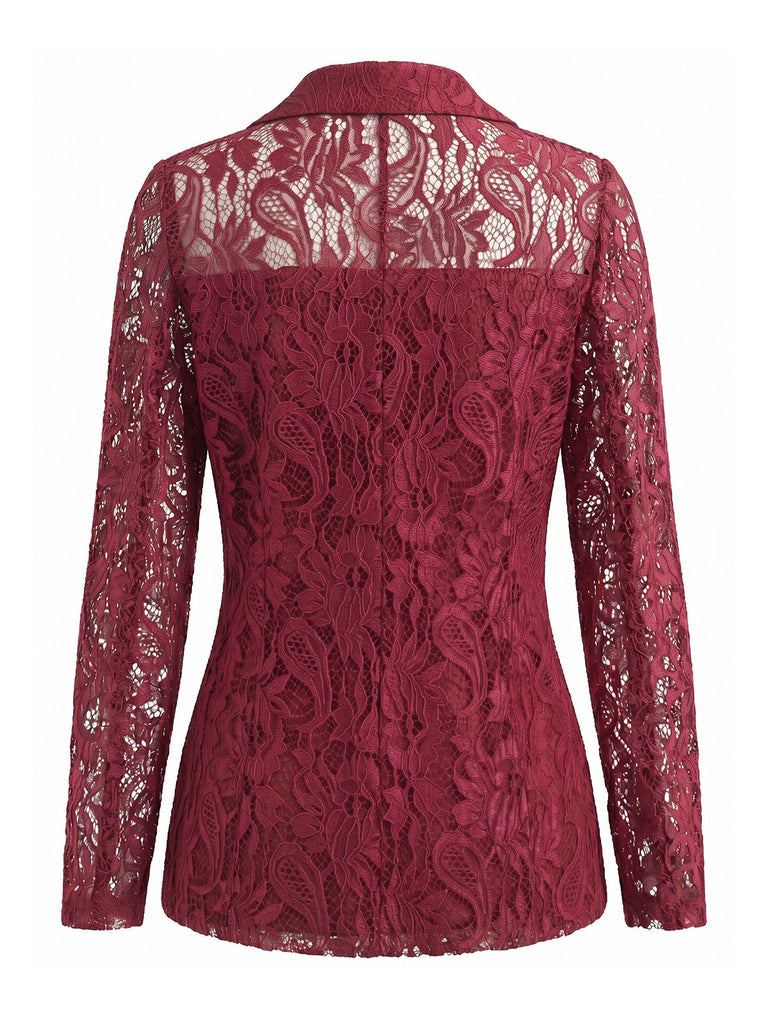 50er Jacke mit Blumen und Knopfleiste
