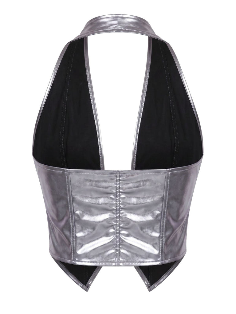 60er mit Neckholder und Crop-Top